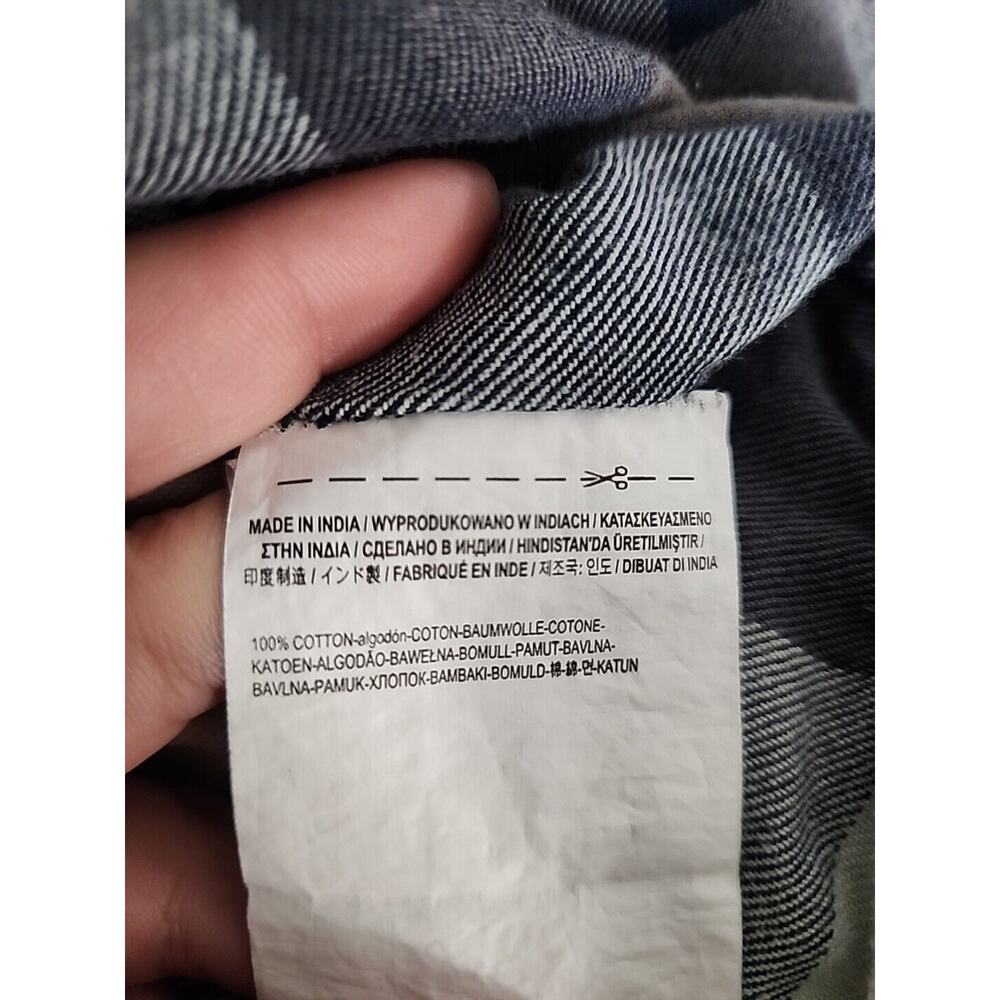 Vans Off The Wall Men's Box Flannel Shirt Plaid Checkered Blue / Gray Size Small - Picture 6 of 6